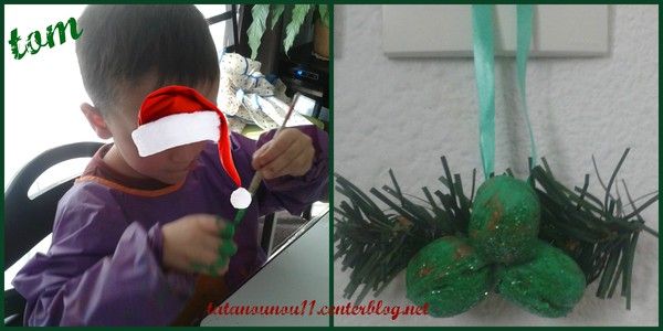 décoration de tom avec des noix