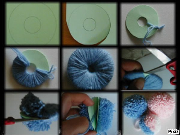 fabrication de pompon en laine