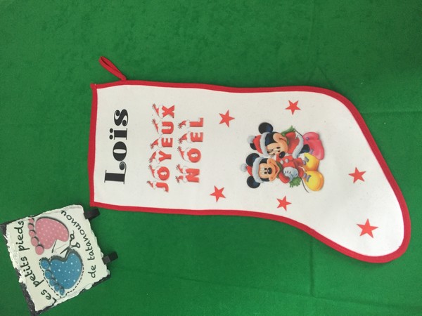 chaussette de noel mickey et minnie