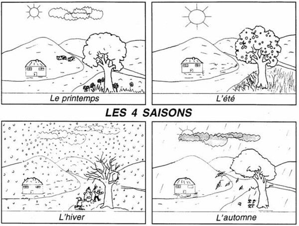 411 coloriage des 4 saisons