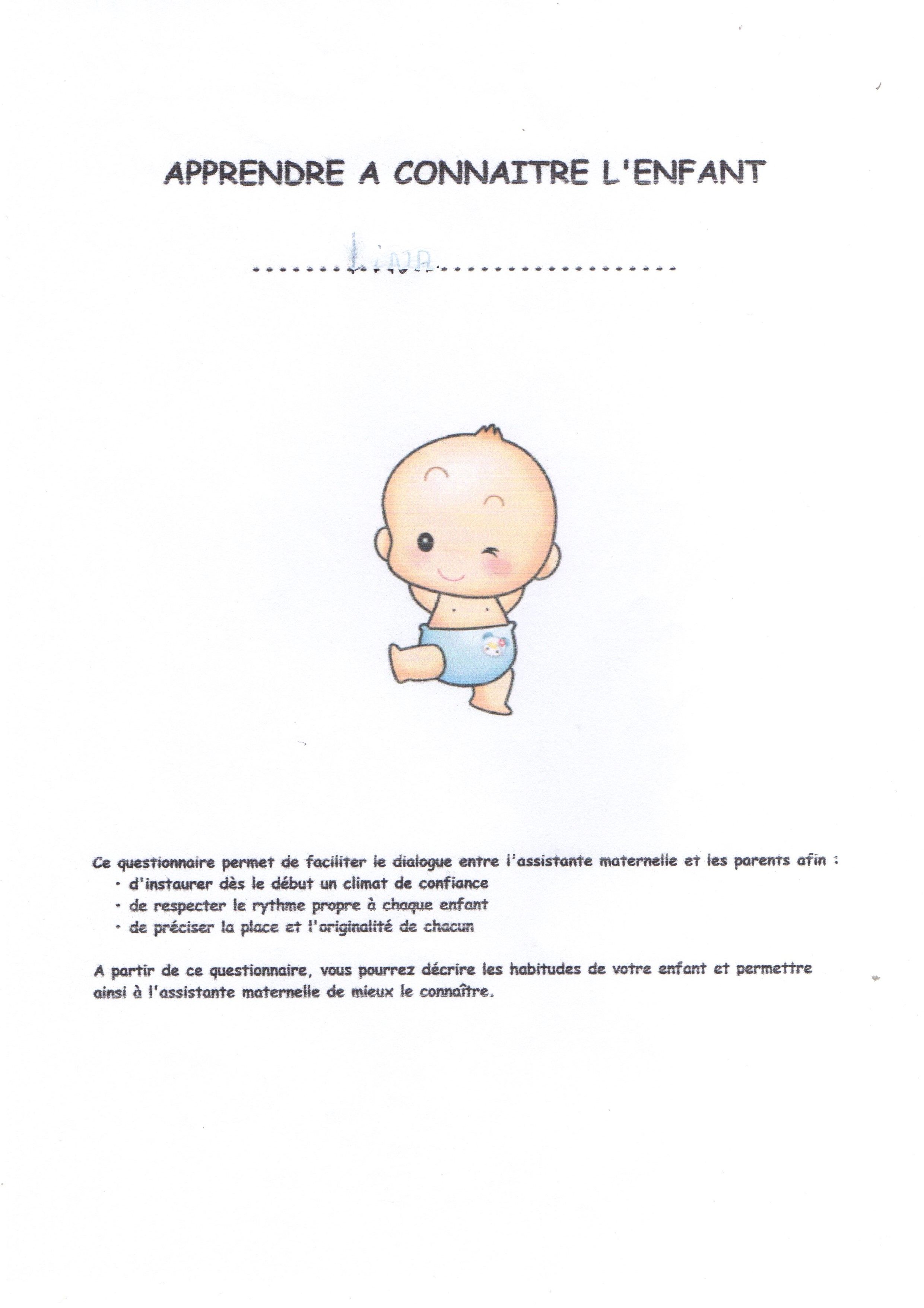 Questionnaire Pour Apprendre A Connaitre Quelqu Un apprendre a connaitre l'enfant